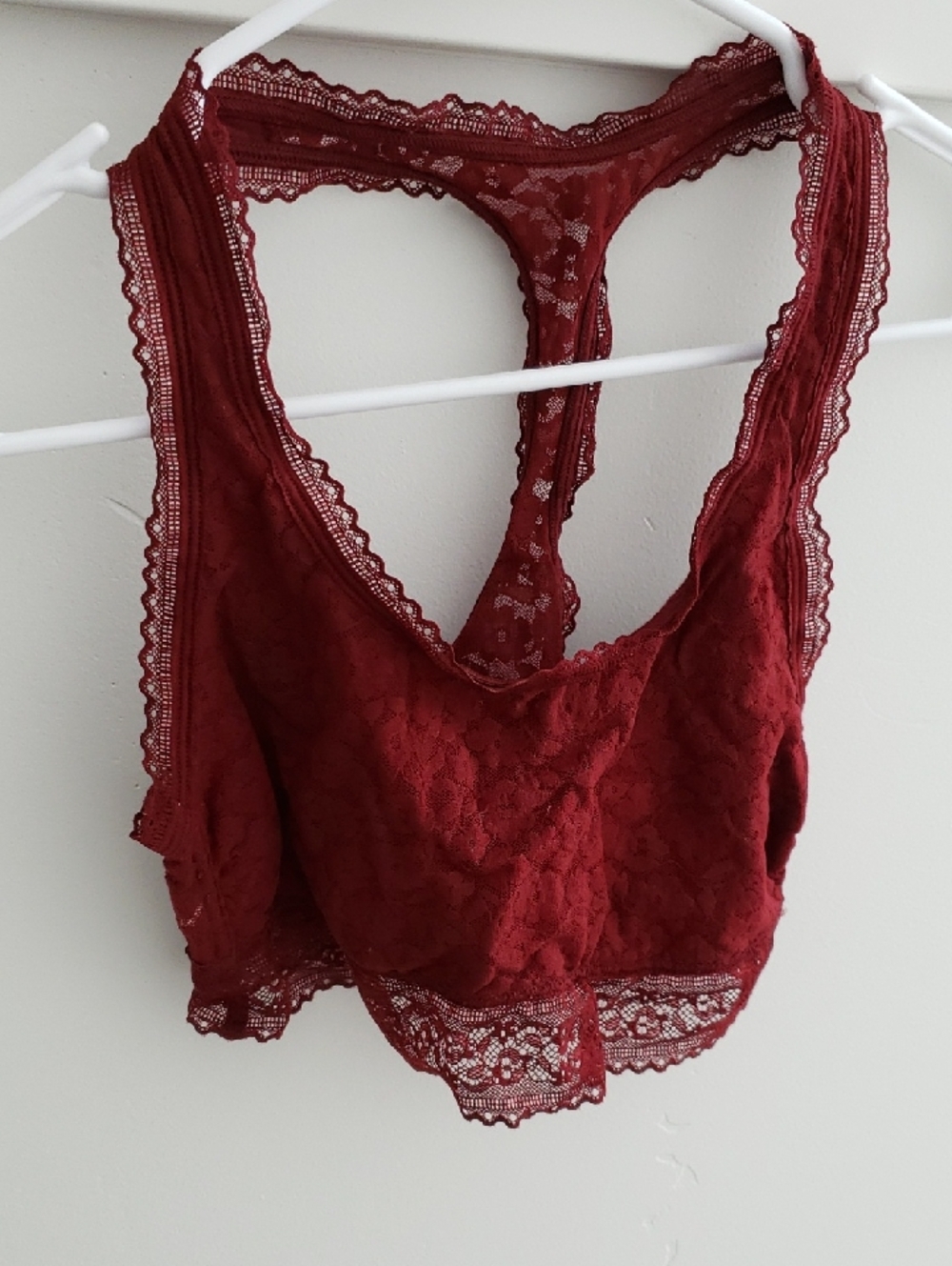 Gap Body Lace Bralette Burgundy